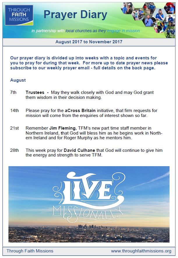 prayer diary august 2017 front